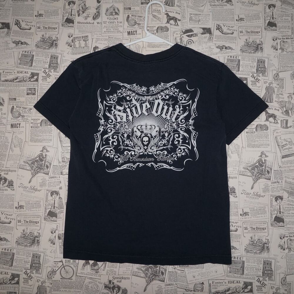 L - Vintage Y2K Side Out T-Shirts grunge spell surf style